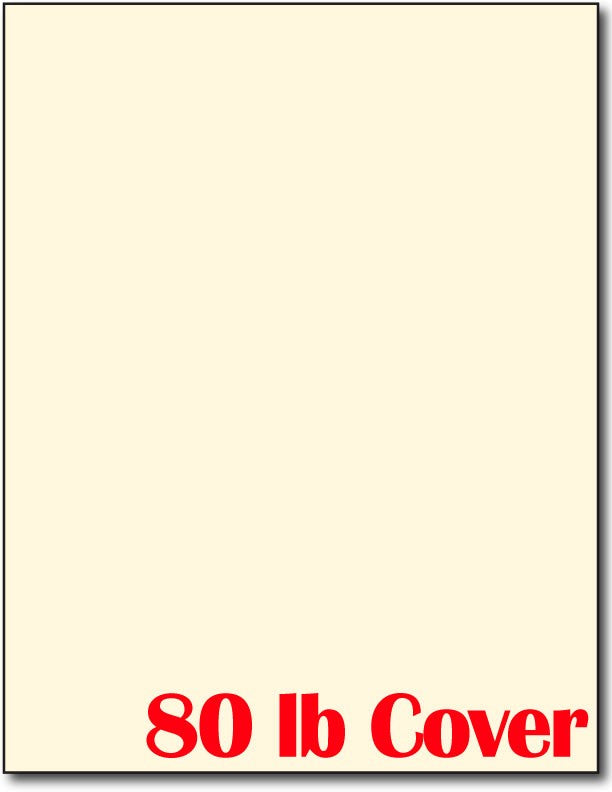 80 lb Cream CardStock , size A6, measure (8 1/2" x 11") , compatible with inkjet and laser , Matte Both sides