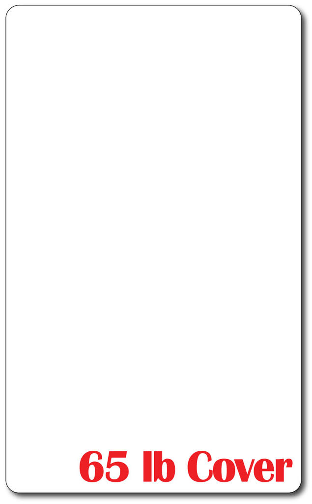 8 1/2 X 14 Cardstock - Rounded Corners - 65lb Cover / White