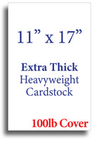 11" x 17" Cardstock - 100lb Cover - Matte Finish