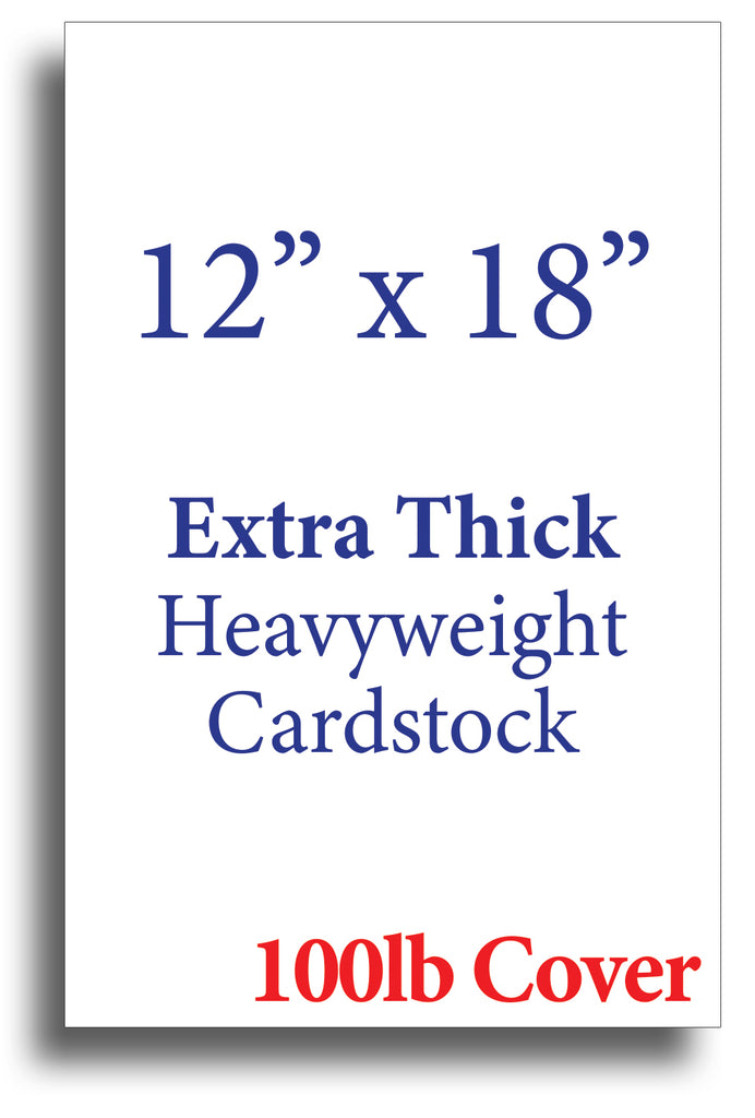 12" x 18" Cardstock - 100lb Cover - Matte Finish