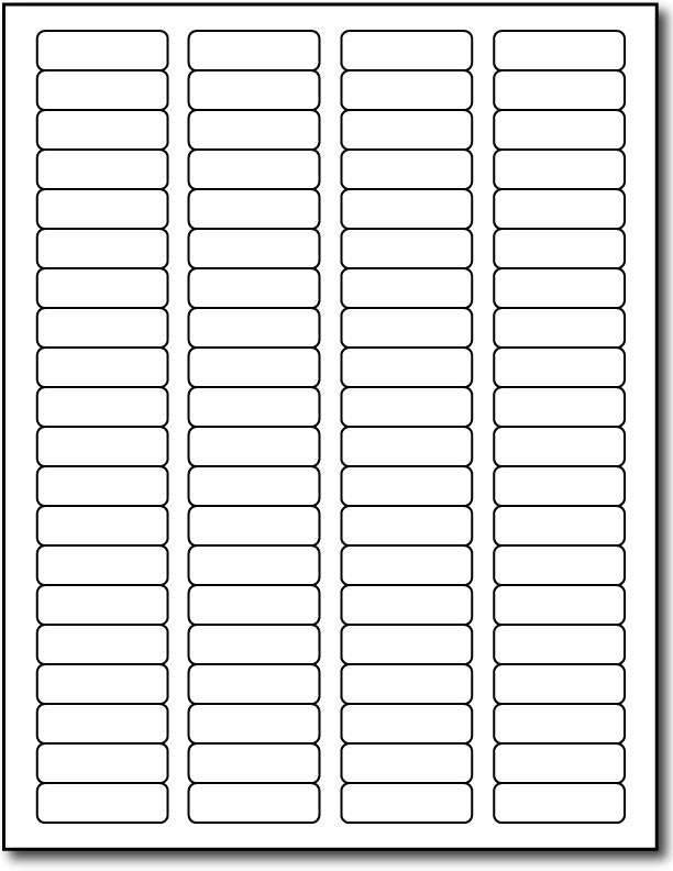 Adhesive 80-Up Return Address Labels, measure (1 3/4" x 1/2") , compatible with inkjet and laser, matte both sides