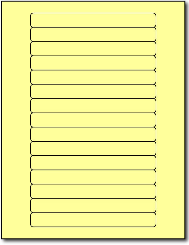 Adhesive Pastel Yellow Video oine Labels, measure (5 13/16" x) , compatible with inkjet and laser, matte both sides