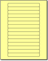 Adhesive Pastel Yellow Video oine Labels, measure (5 13/16" x) , compatible  with inkjet and laser, matte both sides