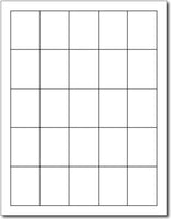 Adhesive 25-Up White Labels, measure (3 3/8" x 2 1/3") , compatible with inkjet and laser, matte both sides