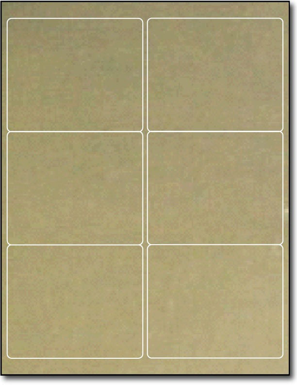 Adhesive Oval Inkjet Gold Foil , size A6, measure (4" x 3 1/3") , compatible with inkjet , Matte Both Sides