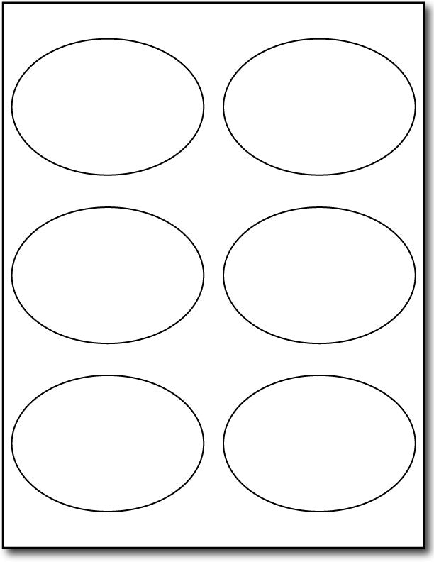 Photo Glossy Labels - 3 7/8" x 2 3/4" - (Shape: Oval)
