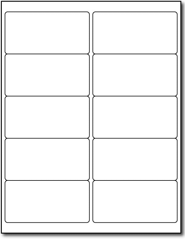 Photo Glossy Labels - 4" x 2" (10up) - White