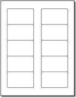 Adhesive 20-Up Glossy Inket Video face Labels, measure (3 1/16" X) , compatible  with inkjet ,full gloss