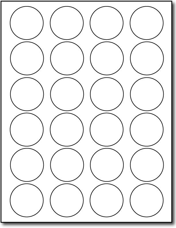 Adhesive Labels Glossy Inkjet, measure (1 5/8" Round) , compatible lnkjet , Full Gloss