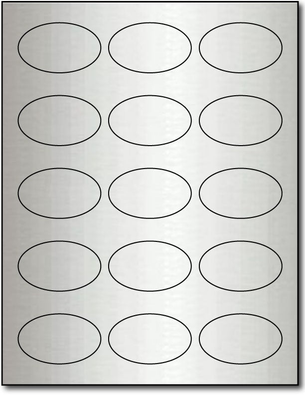 Adhesive Labels Glossy Inkjet, size A6, measure (1 7/16" x 2 3/8" Oval) , compatible lnkjet , Full Gloss