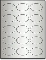 Adhesive  Labels Glossy Inkjet, size A6, measure (1 7/16" x 2 3/8" Oval) , compatible  lnkjet , Full Gloss