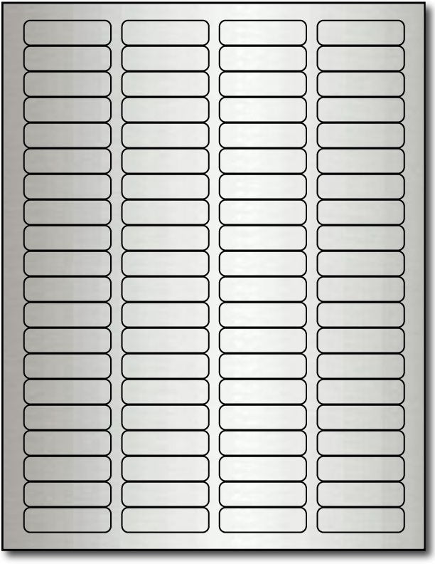 Adhesive Labels Silver Foil, size A6, measure (8 1/2" x 11") , compatible Laser, Foil