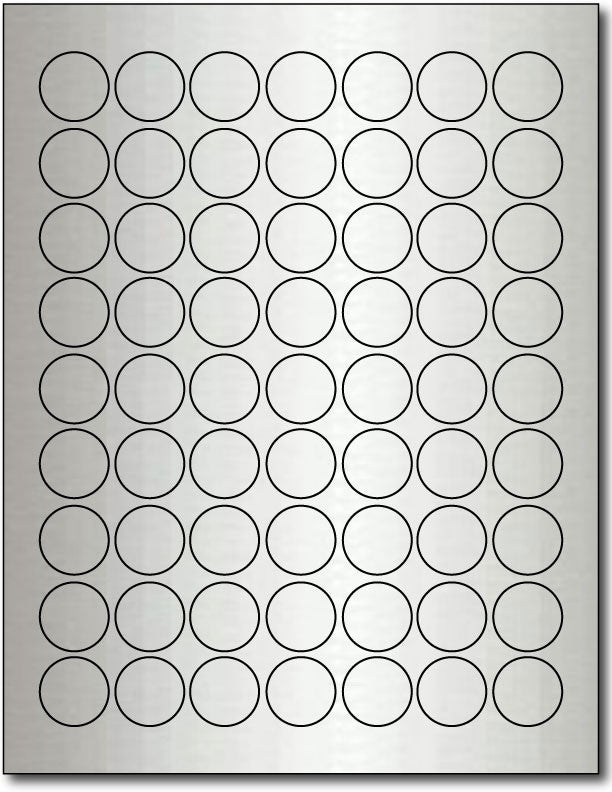 Adhesive Labels Silver Foil, size A6, measure (8 1/2" x 11") , compatible Laser, Foil