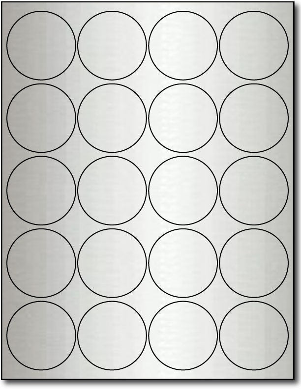 Adhesive Labels Silver Foil, size A6, measure (8 1/2" x 11") , compatible Laser, Foil