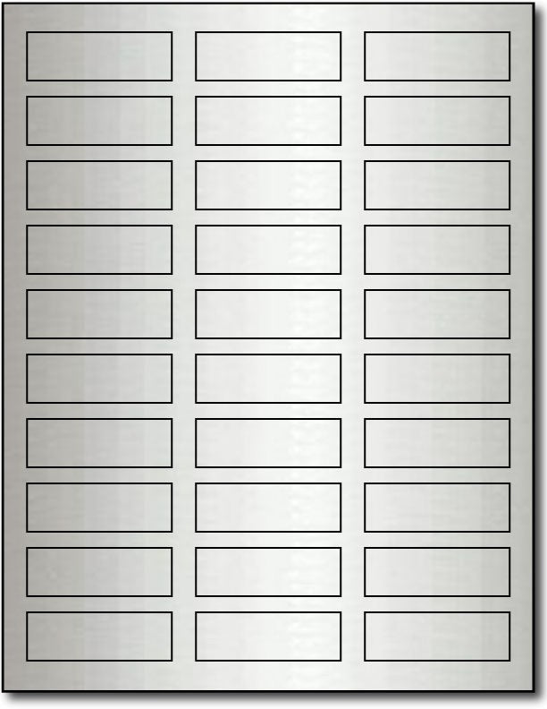 Adhesive Labels Silve Foil, size A6, measure (3/4" x 2 1/4") , compatible Laser, Foil