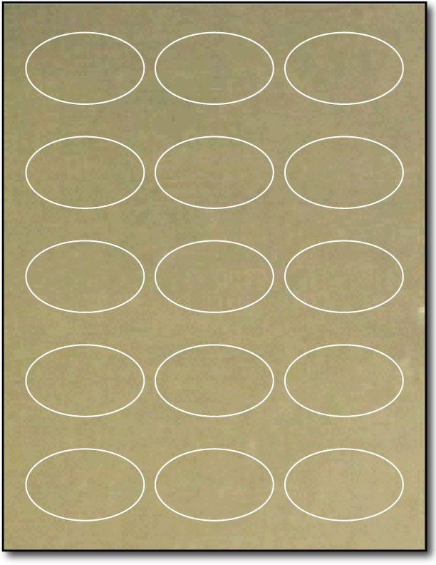 Adhesive Labels Silver Foil, size A6, measure (1 7/16" x 2 3/8") , compatible Laser, Foil