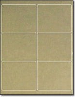 Adhesive  Labels Gold Foil, size A6, measure (4" x 2") , compatible  Laser, Foil