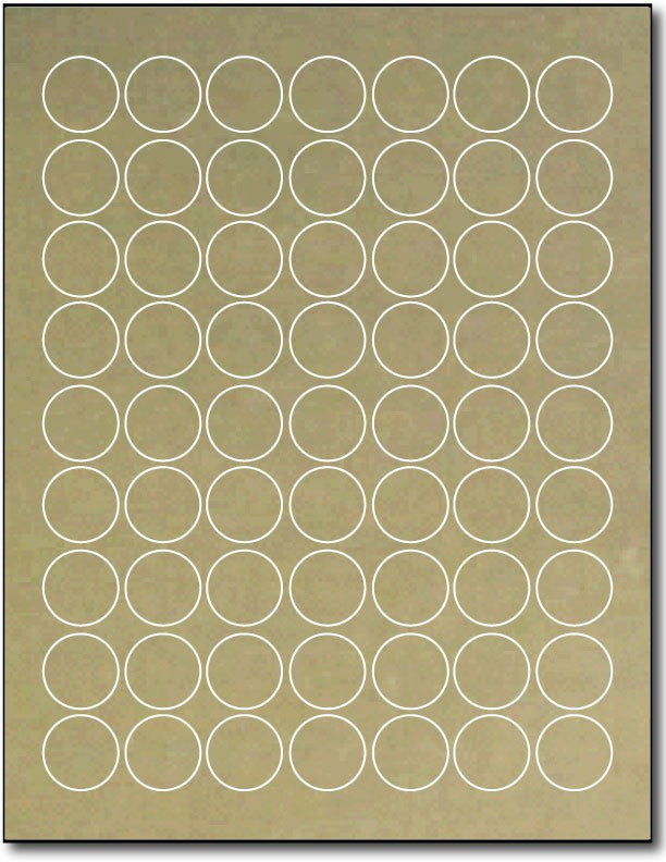Adhesive Labels Gold Foil, size A6, measure (1" Round) , compatible Laser, Foil
