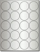 80 lb  Inkjet Silver Foil, measure (3 1/3" Round) , compatible  with Inkjet, Foil