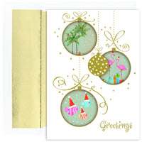 Tropical Ornaments Boxed Hliday Cards - 18 Cards & Envelopes