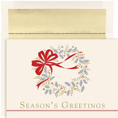 Boxed Christmas Cards | Wreath Design | Desktop Supplies