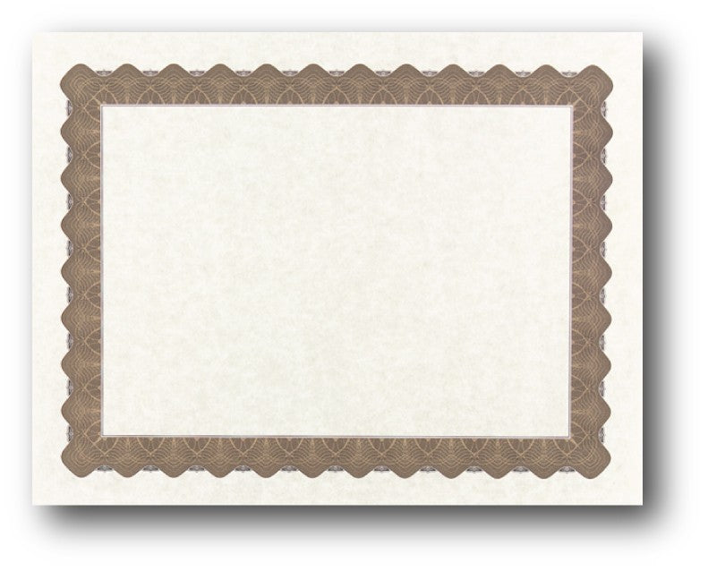 Gold Parchment Certificate , measure (8 1/2" x 11") , compatible with inkjet and laser