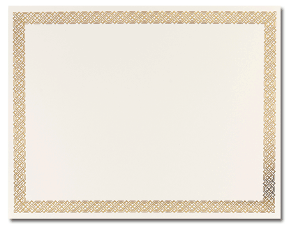 32lb Braided Gold Foil Certificates ,  measure (8 1/2" x 11") , compatible with inkjet and laser