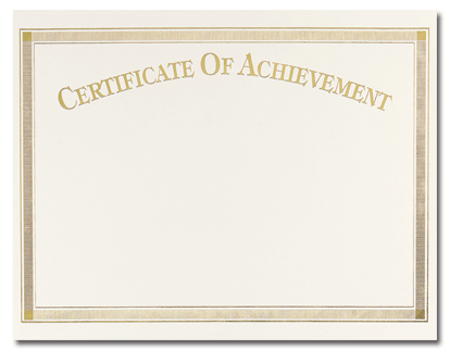 Award Certificates - Gold Foil Border (Achievement)