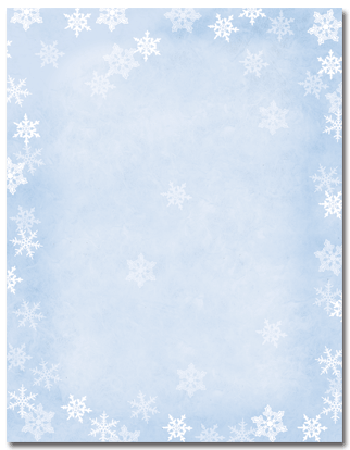 24 lb Winter Flakes Christmas Stationery, measure( 8 1/2" x 11"), compatible with copier, inkjet and laser, matte both sides