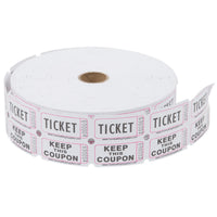 White Raffle Tickets - Numbered Pieces - Twin Ticket Attached