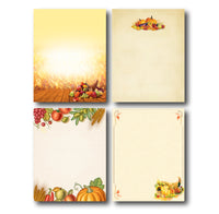 4 Autumn Designs (Fall Stationery) - Variety Pack 1