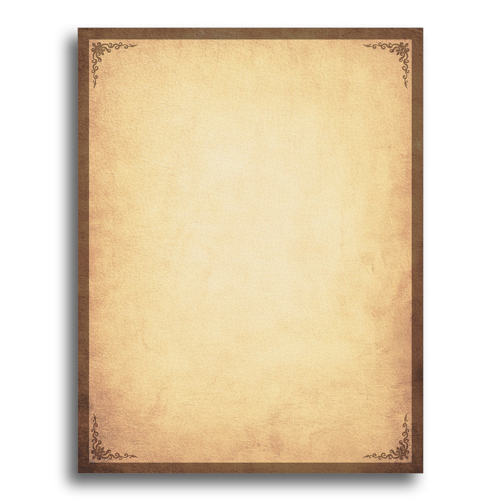Vintage Corner Stationery Paper – 50 Sheets | Decorative Writing Paper for Letters, Notes, Invitations & Thank You Cards