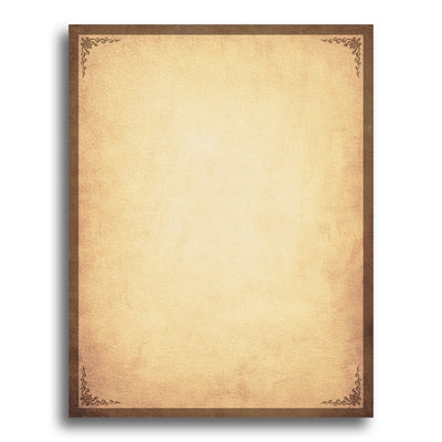 Vintage Corner Stationery Paper – 50 Sheets | Decorative Writing Paper for Letters, Notes, Invitations & Thank You Cards