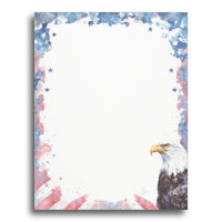 Patriotic Watercolor American Eagle Paper – 50 Sheets | Decorative Writing Paper for Letters, Notes, Invitations & Thank You Cards (Copy)