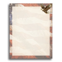 Patriotic Waving Flag American Eagle Paper – 50 Sheets | 28lb Bond (70lb Text) Premium Writing Paper for Letters, Notes, Invitations & Thank You Cards