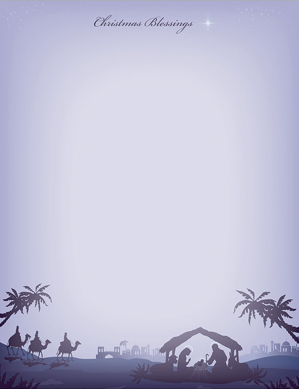 Star of Bethlehem Christmas Stationery Paper