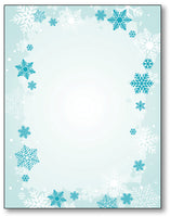 Falling Snowflakes Stationery Paper for Winter & Holiday Events