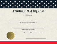 Blank Certificates (Completion) Patriotic Design (Copy)