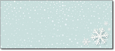 Paper Snowflakes Decorative Winter Mailing Envelopes - #10 Business Letter Size