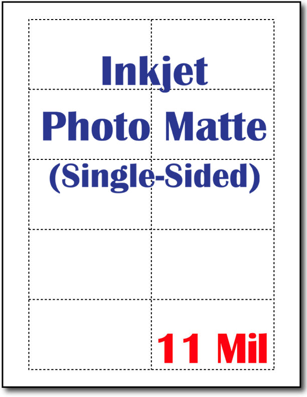 Business Cards Photo Matte (Single Sided) | White | (90lb Cover)
