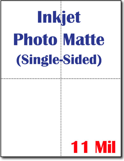 White 4.25 x 5.5 (4up) Postcard | Photo Matte (Single Sided) |  (90lb Cover)
