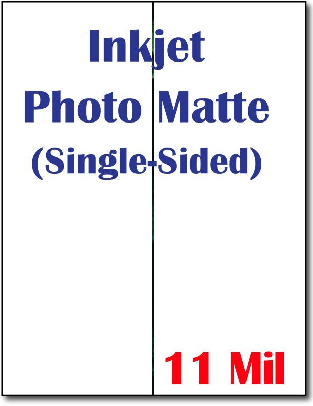 Photo Matte Slimline Fold-over Invitations (Single Sided) | 4" x 9" | 90lb Cover Cardstock
