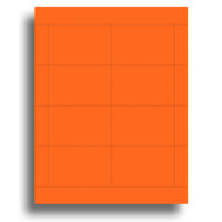 8up 65lb Cover Bright Orange Name Badge Inserts