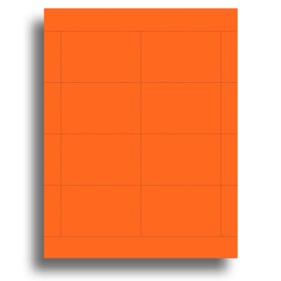8up 65lb Cover Bright Orange Name Badge Inserts