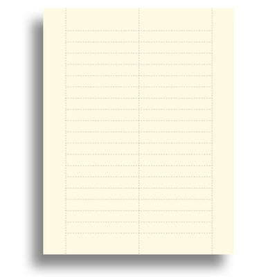1/3 Cut File Folder Tab Inserts - Cream | Matte - (65lb Cover) (Copy)