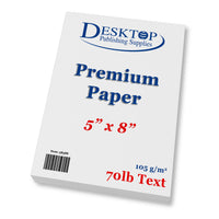 Bright White Blank 5x8 Paper - Premium Feel 70lb Text
