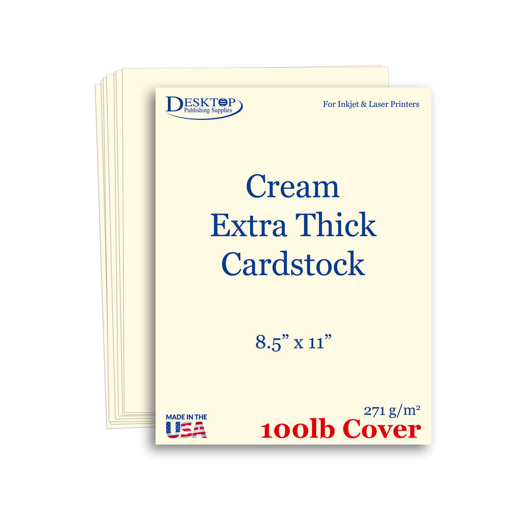 100lb Cream Cardstock | 8 1/2 X 11