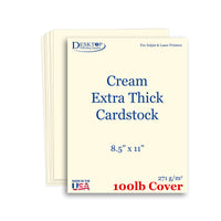100lb Cream Cardstock | 8 1/2 X 11