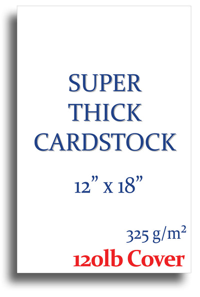 Blank Cardstock | White | 12" X 18" (120lb Cover)
