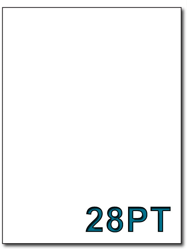 Backing Board - 8.5x11 - 28PT Cardboard with Solid White Core